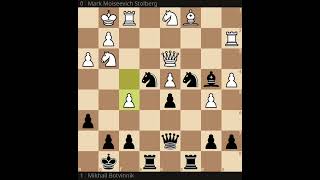 1940 Moscow Stolberg Botvinnik E48 Nimzo Indian Defense Normal Variation Bishop Attack Classical [upl. by Rexanne]