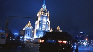 BMW X5M vs ML63 Moscow street racing [upl. by Camella]