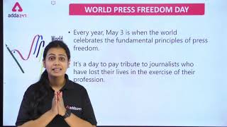 When is World Press Freedom Day Celebrated l ADDA247 [upl. by Berliner]