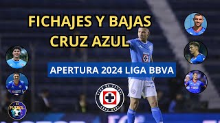 FICHAJES y BAJAS CRUZ AZUL  Apertura 2024 LIGA BBVA MX [upl. by Aissenav959]