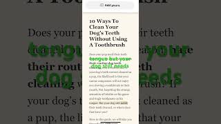 Dog Teeth Brushing Alternatives [upl. by Tenner]