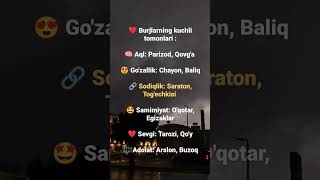 ❤️ Burjlarning kuchli tomonlari  motivation psixolog shortvideo quotes psixologiy [upl. by Audy]