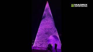 MADRIX  60ft RGB LED Christmas Tree in Bournemouth United Kingdom [upl. by Tonye165]