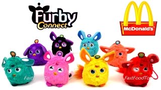 2016 McDONALDS FURBY CONNECT HAPPY MEAL TOYS KIDS FULL SET 8 SCAN QR CODE HASBRO UK EUROPE REVIEW [upl. by Gibbs]