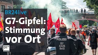 BR24live G7Gipfel als Ärgernis  wie ist die Stimmung vor Ort  BR24 [upl. by Hazard]