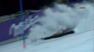 Biesemeyer Crashes in Schladming SC Run 2  USSA Network [upl. by Mattheus551]