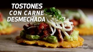 Tostones con Carne Desmechada  Recetas Fáciles  Food Network Latinoamérica [upl. by Isaak950]