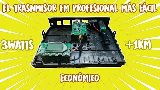 CREA TU TRANSMISOR DE RADIO FM ESTÉREO PROFESIONAL SENCILLO Y BARATO [upl. by Pergrim]