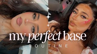 My 𝒫𝑒𝑟𝑓𝑒𝑐𝑡 base routine ⊹ full glam makeup ♡︎ [upl. by Siduhey696]