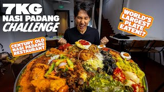 7KG NASI PADANG CHALLENGE  Worlds Largest Plate Eaten Solo  100 Years Nasi Padang Restaurant [upl. by Garrott]