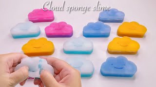 【ASMR】☁️くもくもシャキシャキスライム☁️【音フェチ】Cloud melamine sponge slime [upl. by Gray]