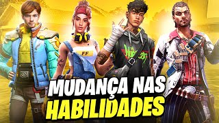 MUDANÇAS NAS HABILIDADES DOS PERSONAGENS NA PRÓXIMA ATUALIZAÇÃO DO FREE FIRE EM 2023 [upl. by Eidoow]