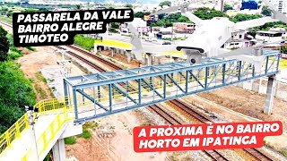 Obra construção da passarela bairro Alegre em Timóteo Minas Gerais [upl. by Notrub]