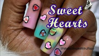 Valentine Sweet Heart Nails The Perfect Ombre Polygel Look [upl. by Jarl]