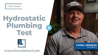 Do I Need a Hydrostatic Plumbing Test During Foundation Repair  Foundation 1 [upl. by Rukna659]