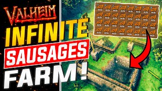 Valheim  NEW Fully AUTOMATIC Sausage Farm Unlimited entrails bones  Draugr amp Skeleton Farm [upl. by Milon]