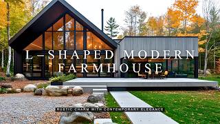 Stunning LShaped Modern Farmhouse – Blending Rustic Charm with Contemporary Elegance [upl. by Schwinn]