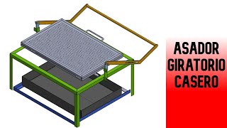 PARRILLA GIRATORIO EN SOLIDWORKSANIMACION [upl. by Aicil560]