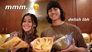 MY BROTHER AND I MAKE APPLE TARTS without a recipe [upl. by Luehrmann]