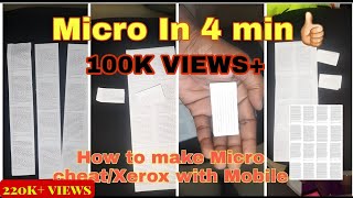 How to make Micro Cheating with Mobile  Micro Xerox  Easy and New Tricks for Students [upl. by Nahtanhoj]