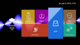 Pyramid ANDROID Opticum Satellite HD Receiver MENU PL [upl. by Ameerahs320]