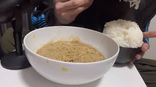 【ASMR】Abura soba rice油そばご飯asmr rice [upl. by Ycnan]