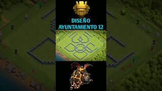 Cuatro Diseño Ayuntamiento 12  Th12  Subida De Copas Clash of Clans clashofclans shorts [upl. by Brenza]