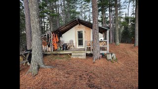 THE TENT Deer Camp Grouse Camp Exploring Camp 2024 quotThe Moviequot Storm damage trees down [upl. by Artiek300]