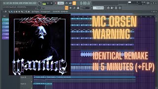 MC ORSEN  WARNING FL STUDIO REMAKE FLP [upl. by Gavra943]