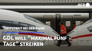 GDL will quotmaximal fünf Tagequot streiken  AFP [upl. by Gurney]