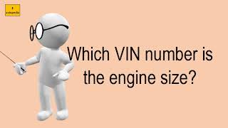 Which VIN Number Is The Engine Size [upl. by Tereb]