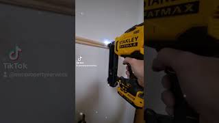 using magnusson laser level and Stanley fatmax pin gun nail gun [upl. by Lasala]