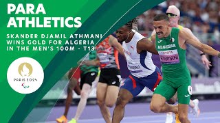 Athmani Wins Gold Medal In Mens 100m T13 🇩🇿 Paralympic Games [upl. by Eentrok]