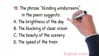 Quiz  MCQs on The Whitsun Weddings by by Philip Larkin [upl. by Sam]