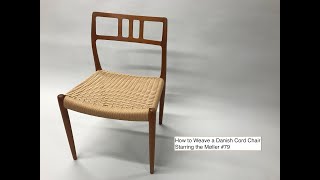 Moller Danish Cord Chair Weaving [upl. by Ner739]