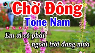 Karaoke Chờ Đông Tone Nam Nhạc Sống Mới  Tuấn Cò Karaoke [upl. by Adyam332]