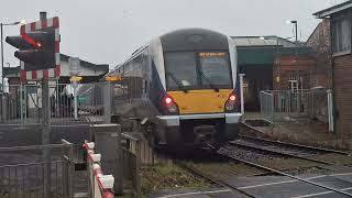 double stay antrim station level crossing co antrim 11124 [upl. by Aiyekal]