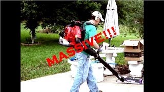 Lawn Care Business RedMax Backpack Leaf Blower Review [upl. by Ymassej]