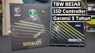 Review SSD MSI Spatium S270 240GB Yang Recommend di Harganya [upl. by Niehaus567]