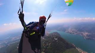 Paragliding Cornizzolo to Lake Como Italy [upl. by Oicanata56]