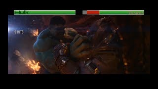 Hulk vs Thanoswith healthbars [upl. by Adnar]