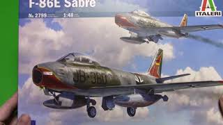 Italeri 148 F86E Sabre in box preview [upl. by Aurita412]