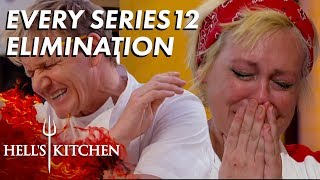 Every Series 12 Elimination On Hells Kitchen [upl. by Ayotas776]