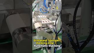 Dishwand Sponge Packing Line ④ Automatic Stacking [upl. by Winnick675]