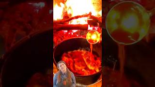 Chorizo chicken thighs recipes dutchoven on fire shorts [upl. by Seta]