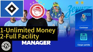 Save data Soccer Manager 2025 Unlimited Money And Full Facility 4  121 [upl. by Nelan]