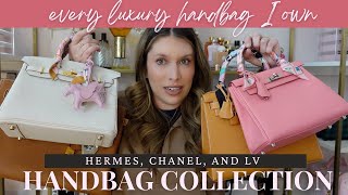 My Entire Handbag Collection Chanel Hermes and LV Getting down to 20 bags [upl. by Bunder647]