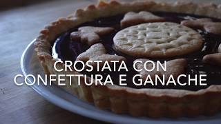 Crostata alla confettura di lamponi e lavanda con ganache al cioccolato fondente [upl. by Selia]