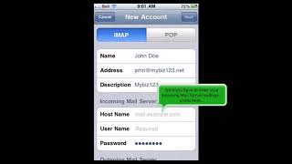 iPhone How to Setup an IMAP Email Account [upl. by Lasyrc]