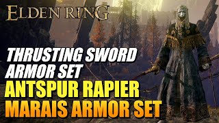 Elden Ring  How To Get Antspur Rapier amp Marais Armor Set Thrusting Sword  Armor Set [upl. by Fredette]